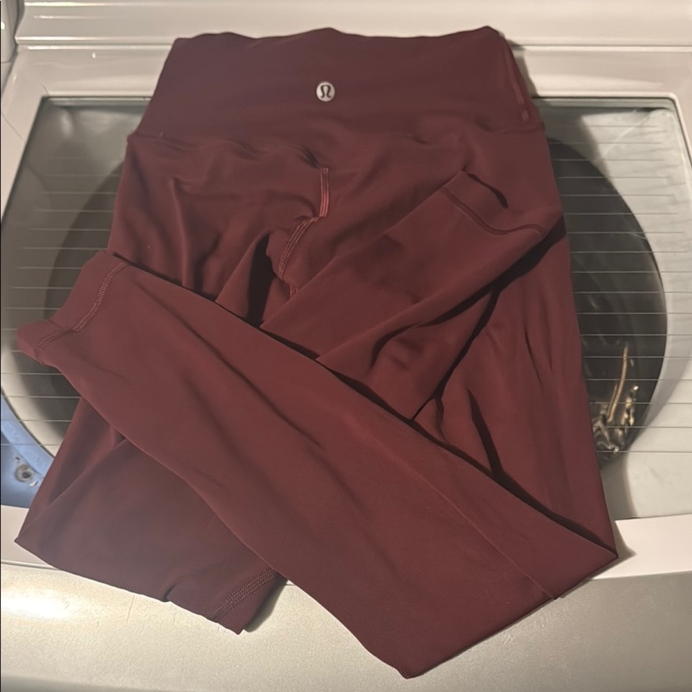 Lululemon Burgundy Leggings Align 28”